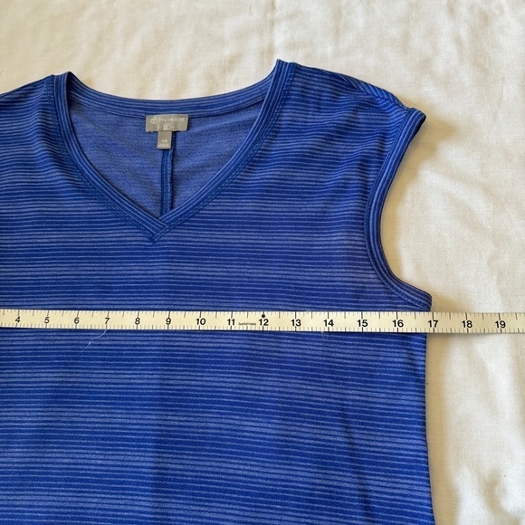 T by Talbots XS UPF 50+ Blue Stripe Dress ~ Casual Travel Outdoor - Picture 4 of 7
